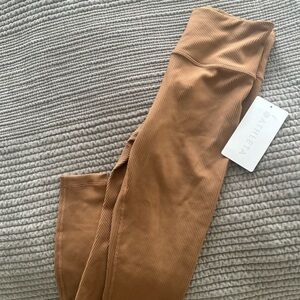 Athleta Tan Elation Ribbed Leggings
